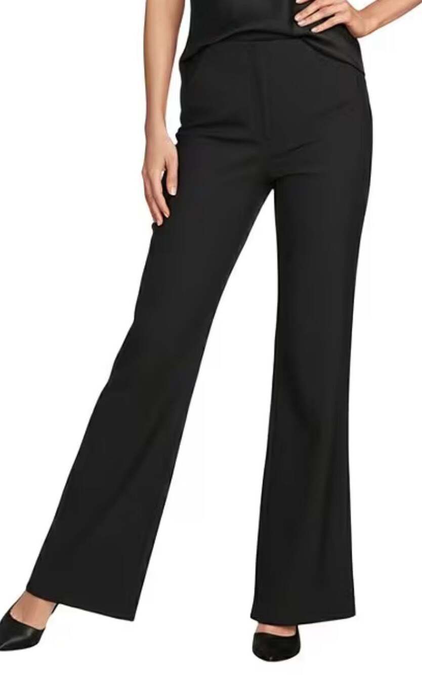 Antonio Melani Tegan Flat Front Straight Leg Coordinating Pants Black Size 14